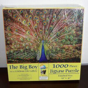 The Big Boy Suns Out 1000 Piece Jigsaw Puzzle of a Pretty Peacock new